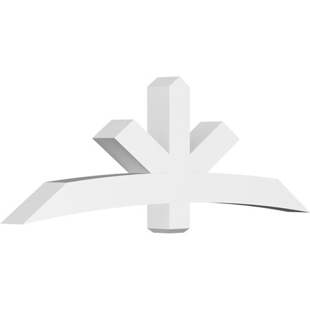 Ekena Millwork Alberta Architectural Grade PVC Gable Bracket, 84"W x 28"H x 6"D x 6"F, 8/12 Pitch GBP084X28X0606ALB00